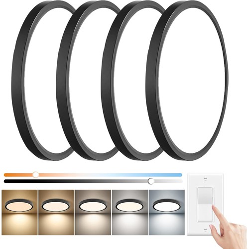 Pack black led ceiling - black,